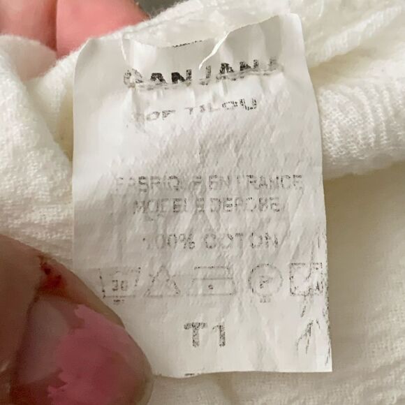 NAF NAF Halter Tiered Top Floral Crochet Sequins Layered Ruffle White Gold Tank - Picture 5 of 5